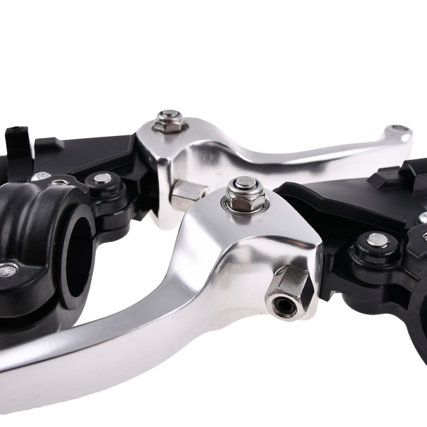 Dźwignia hamulca sprzęgła + obejmy srebrne Simson DPR