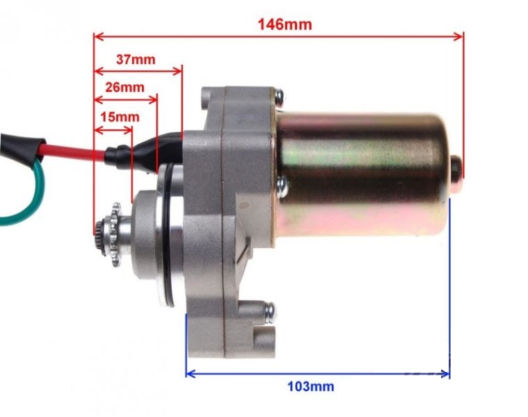 Rozrusznik elektryczny górny 4T czoper quad atv