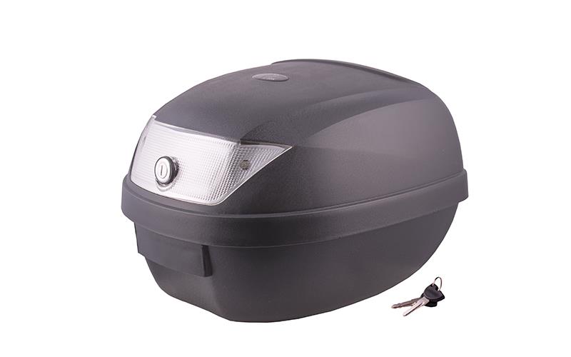 Kufer Moretti MR-807, 28 l, czarny, biały odblask