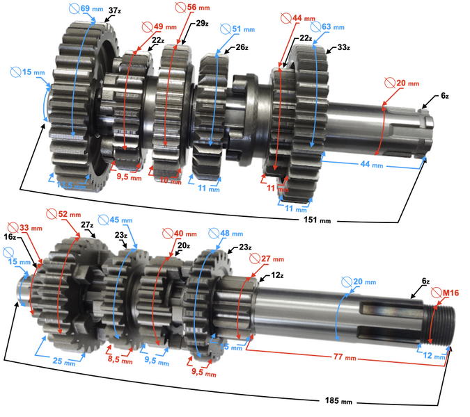 Skrzynia biegów do Barton Hyper 125