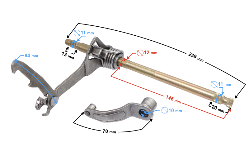 Wałek zmiany biegów do MiniCross DB14