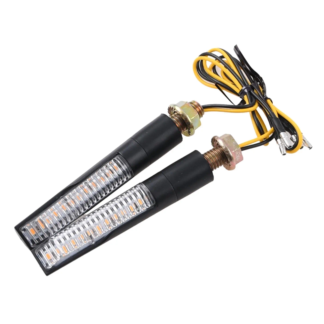 Kierunkowskazy Led podłużne czarne V25 homologacja E11 Racing Force