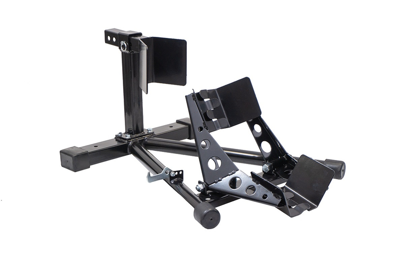 Biketec stojak podnośnik z uchwytem przedniego koła do transportu motocykla