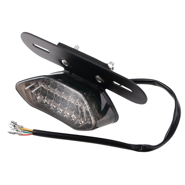 Lampa tylna uniwersalna Led dymiona + kierunkowskazy z uchwytem tablicy 