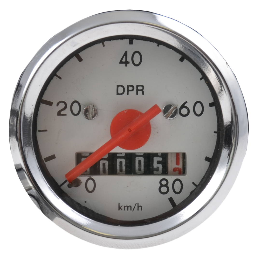 Licznik 80km/h 48mm podświetlenie biała tarcza Simson S50/51 DPR Classic