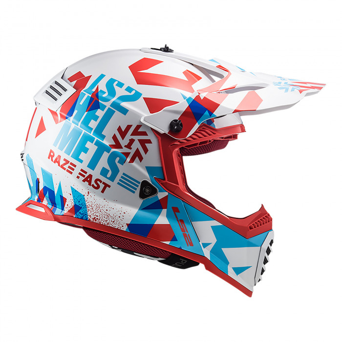 Kask ls2 MX437 FAST EVO Funky Red White