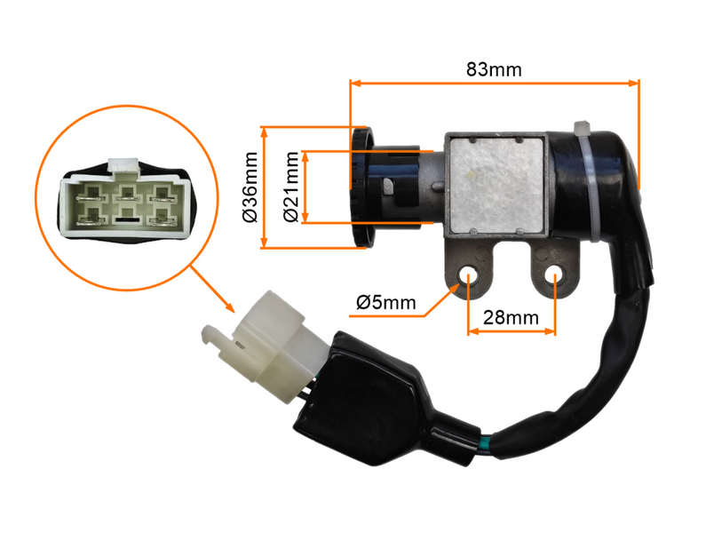 Stacyjka z kluczykami chiński skuter 4T GY6 Wilga Toros Zipp Router