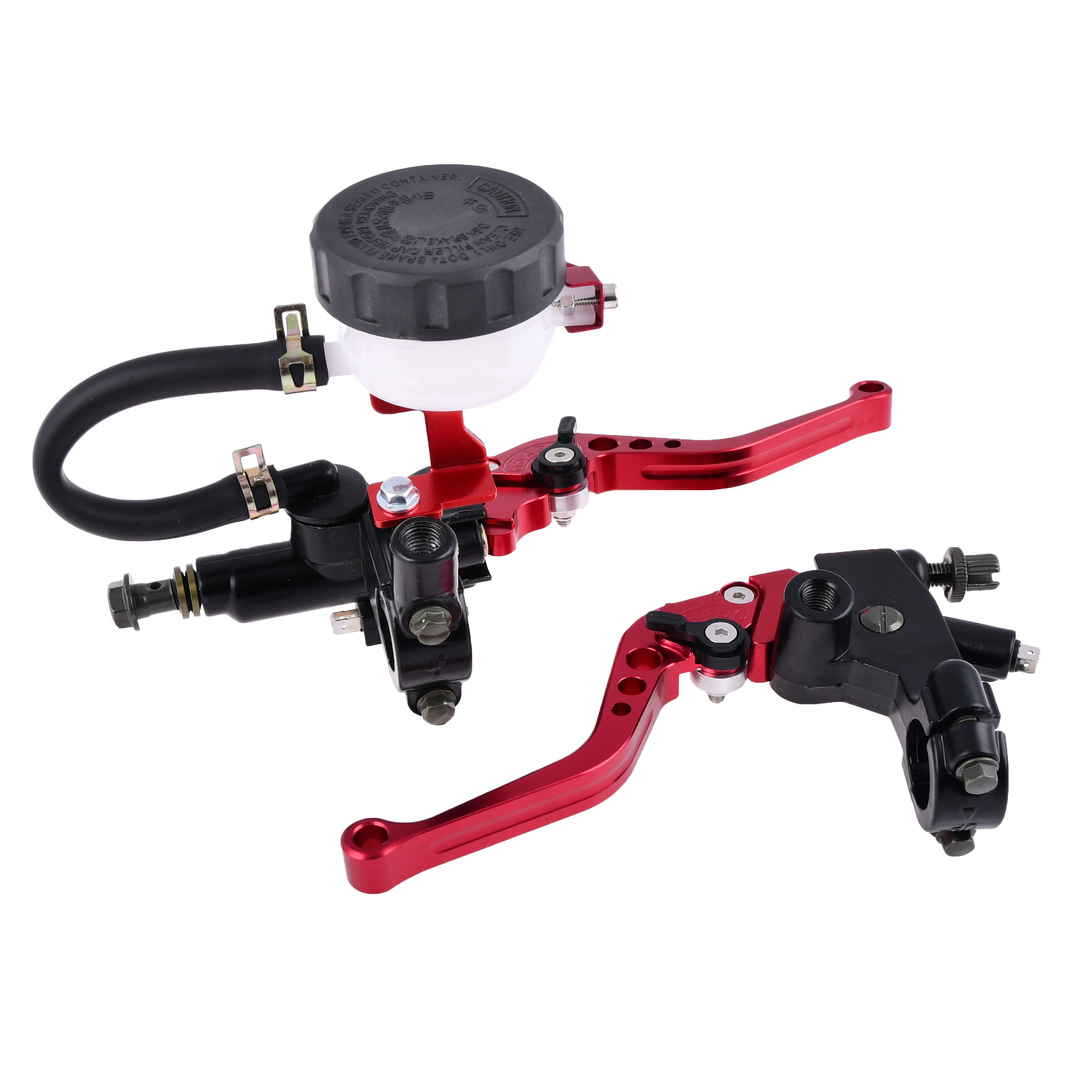 Dźwignie klamki hamulca sprzęgła czerwone pompa RF