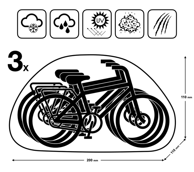 Pokrowiec Rowerowy Moretti: Bezpieczeństwo i Trwałość na 3 rowery