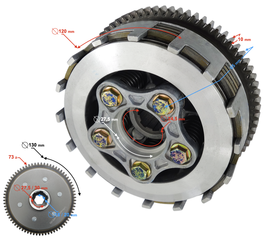 Sprzęgło do motocykla Barton Classic 125