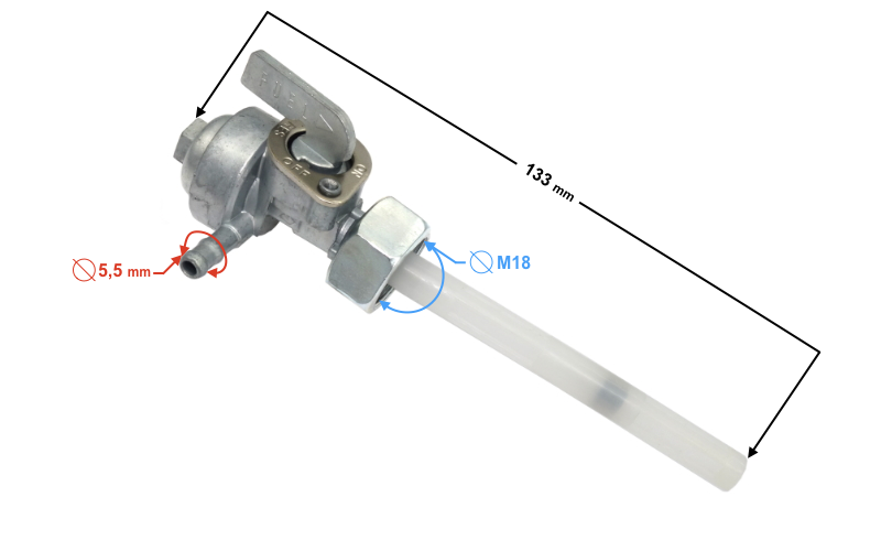 Kranik paliwa do motoroweru Barton TZR50N