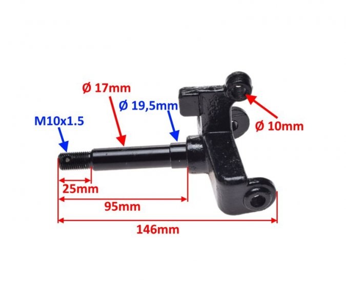 Zwrotnica zawieszenia prawa + lewa mini atv 90/110