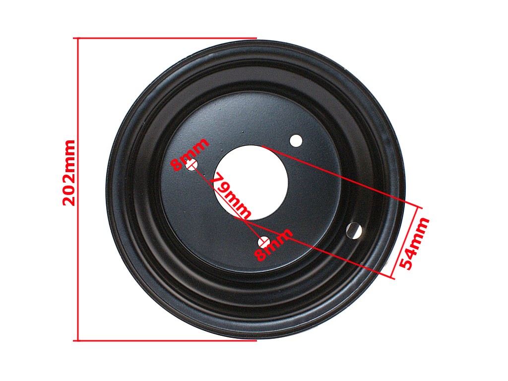 Felga quad atv 7 cali czarna 3 śruby