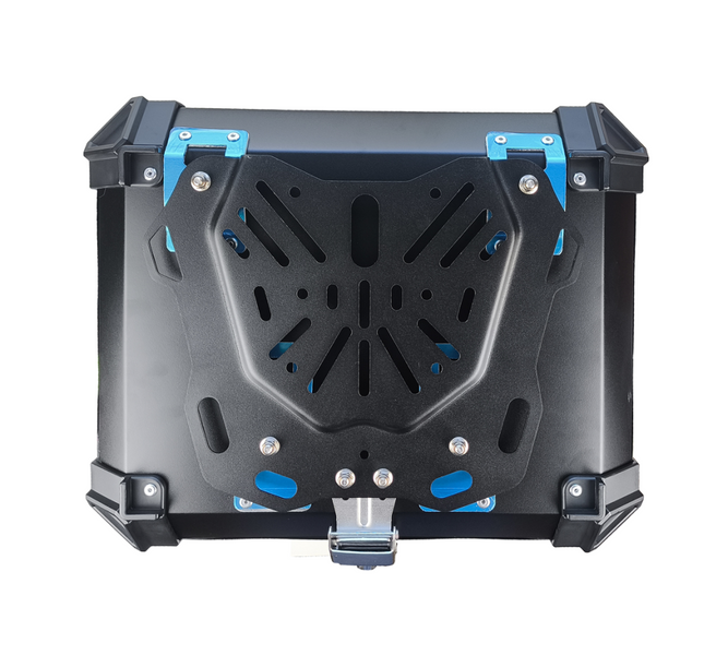 Kufer centralny aluminiowy czarny 45l odpinany wodoszczelny 42x32x33,5cm