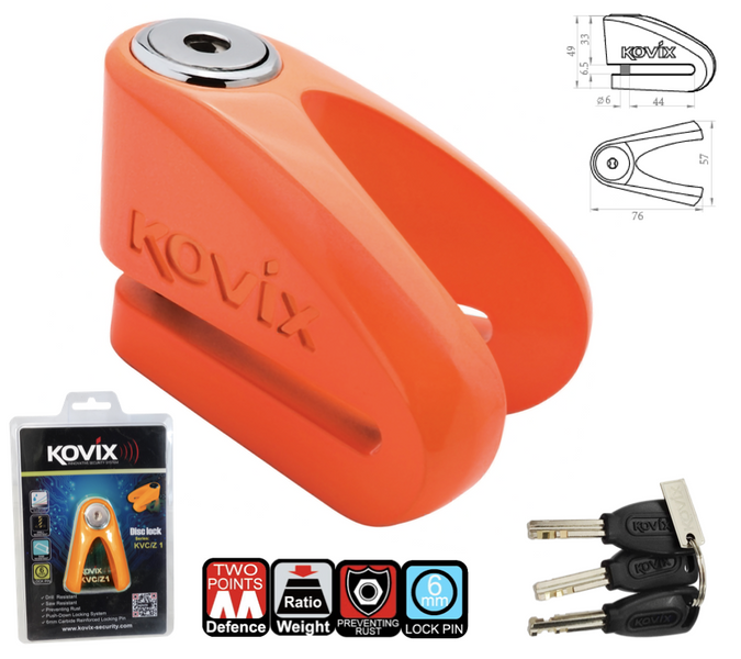 Blokada Tarczy Hamulcowej KOVIX KVC/Z1 Pomarańcz