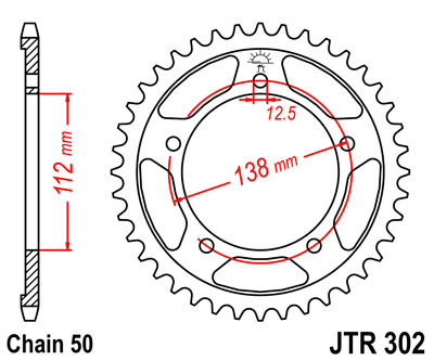 JT zębatka tylna 43z 530 Honda CB 900 1100 CBF 1000 CBR 600 1000 VTR 1000