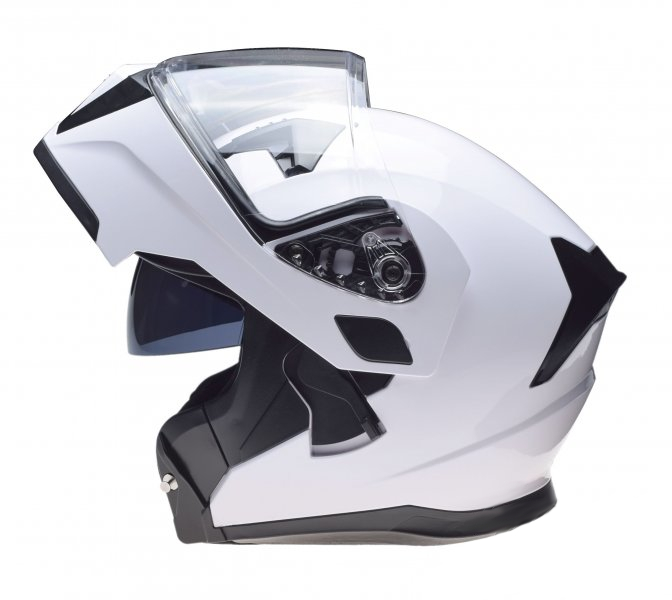 Kask szczękowy Awina JK906 biały z blendą homologacja ECE 22.06