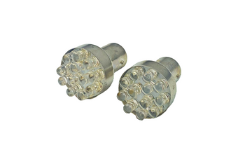 Żarówki Led BA15D 12V 1W światło czerwone 2 sztuki