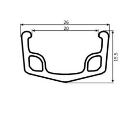Koło rowerowe 26 przód atb alu