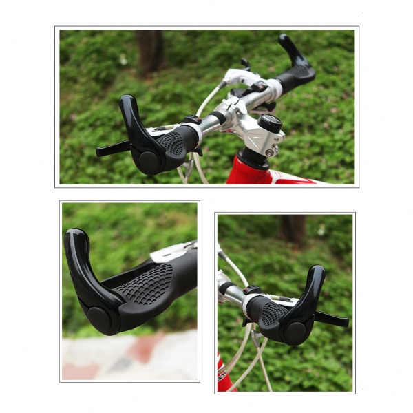 ROXAR Manetki rowerowe gripy z rogami czarne MTB Enduro Cross Miejski