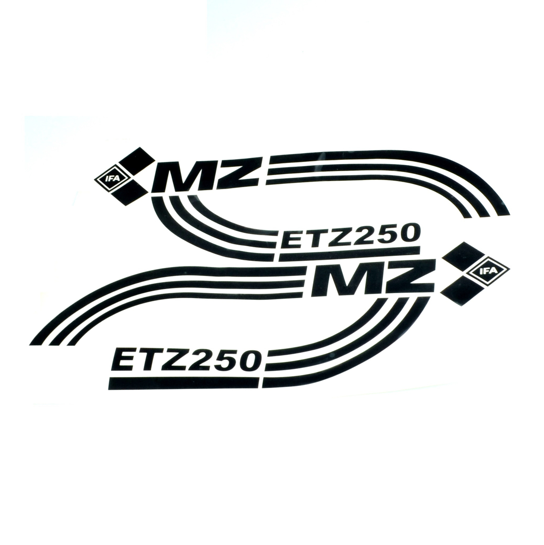 Naklejki czarne motocykl MZ ETZ 250