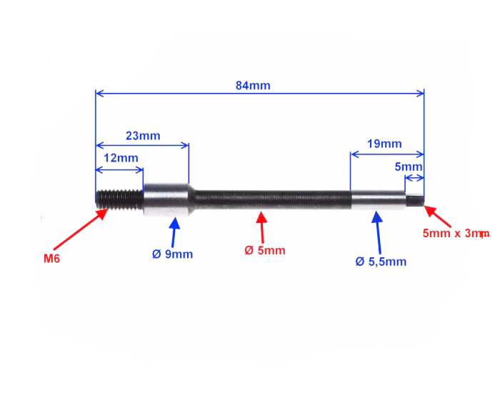 Wałek oś napędu pompy oleju chopper Zipp 139fmb 4t