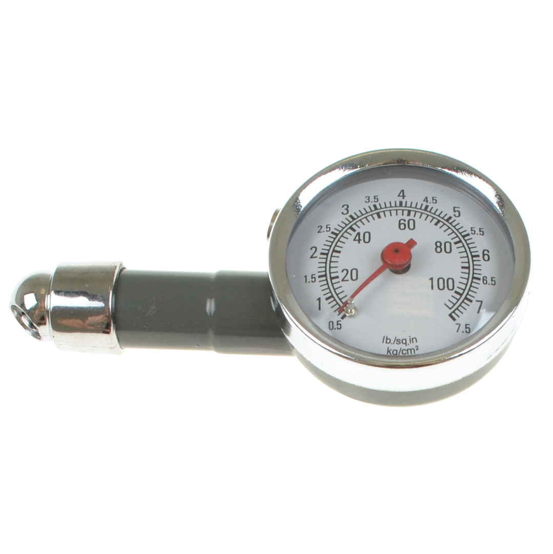 Manometr ciśnieniomierz do kół metalowy zakres pomiarowy 0,5-7,5 bar