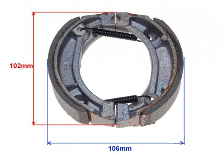Szczęki hamulcowe 105mm skuter romet via city