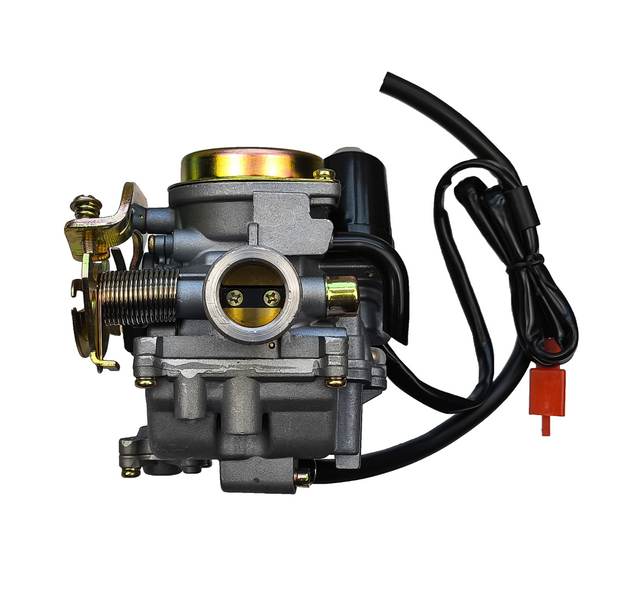 Gaźnik 4T GY6 50cc pompka + metalowa pokrywka Motobi Zipp Romet Kingway