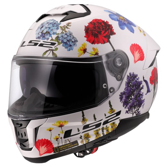 Kask integralny LS2 FF808 Stream II Flowers White homologacja ECE 22.06