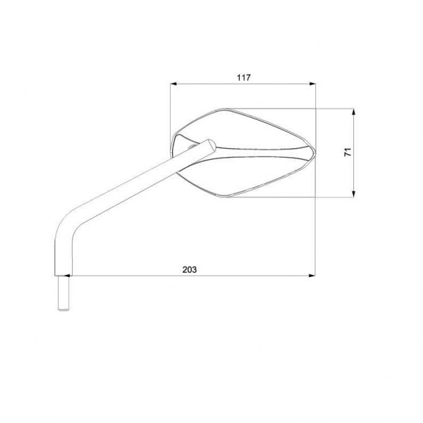 Lusterka A-Version Barracuda Street Naked M10