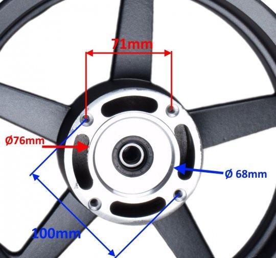 Koło przód tył 2.50x12 3.00x12 komplet na oś fi 15mm Pit Bike Supermoto