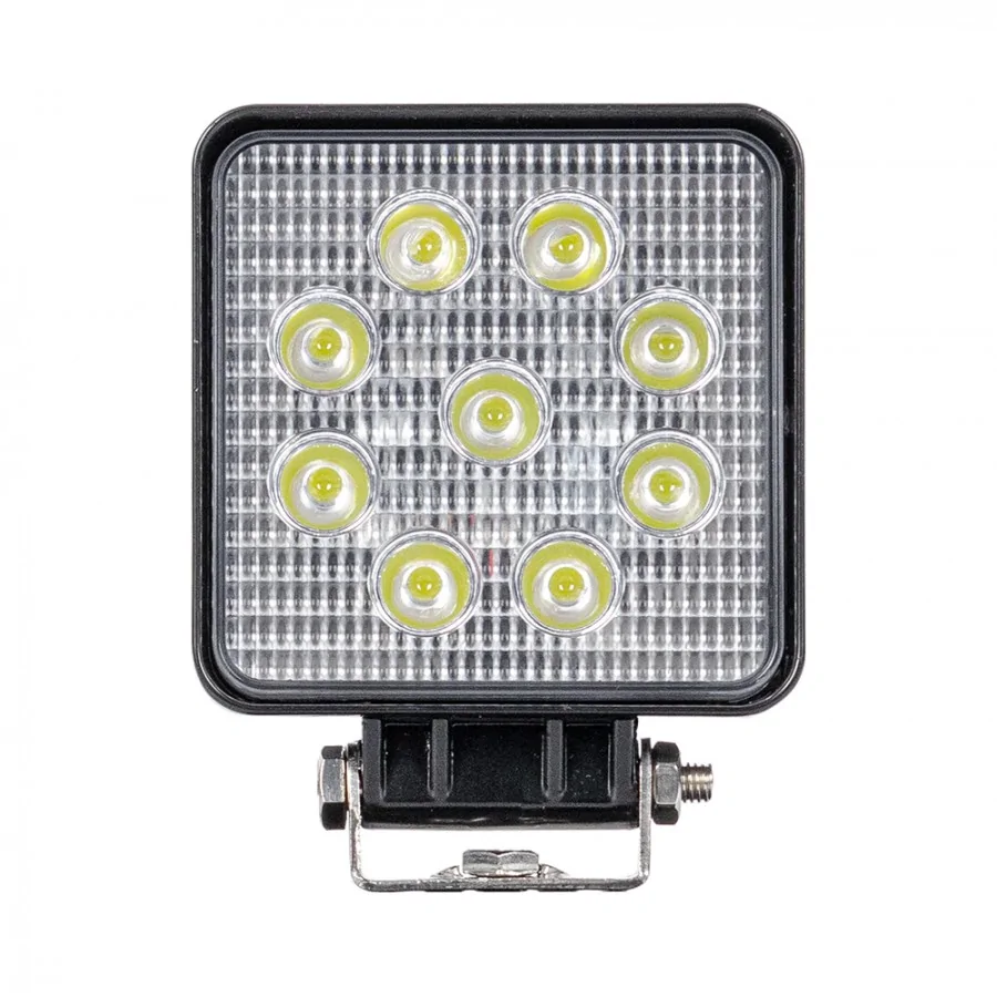 Lampa robocza 9 led kwadrat 12V/24V 1280lm ECE R10 halogen 