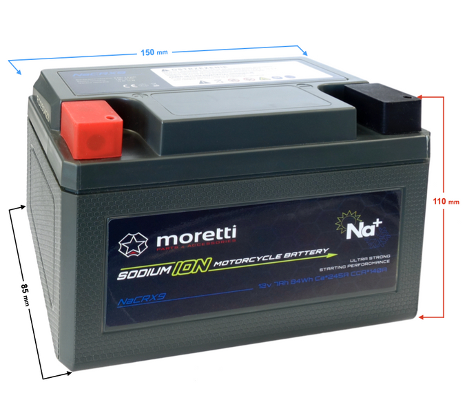 Akumulator Moretti NaCRX9 12V 7Ah sodowo - jonowy