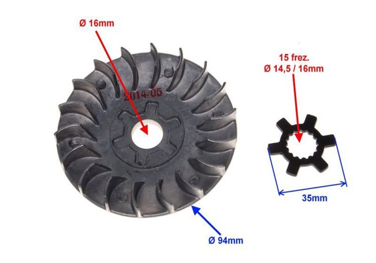 Tarcza zewnętrzna wariatora przeciwtalerz 2T 16MM