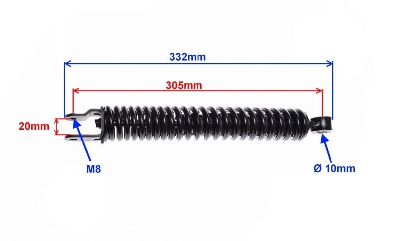 Amortyzator tył skuter Peugeot Kisbee 50ccm