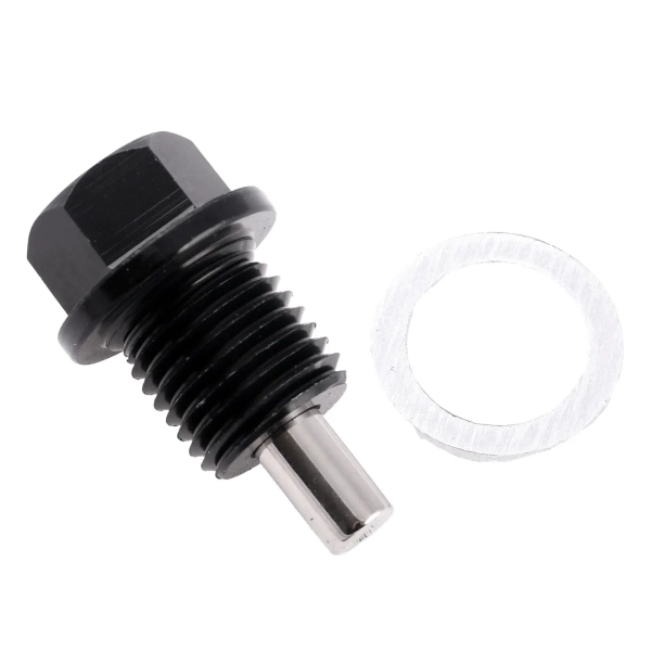 Śruba spustu oleju z magnesem czarna M14x1,5mm Simson Racing Force