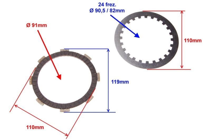 Tarcze przekładki sprężyny sprzęgła quad atv 200cc