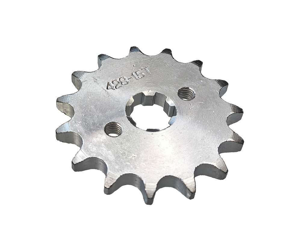 Zębatka zdawcza przód 15z 428 środek 17mm + zabezpieczenie quad atv cross
