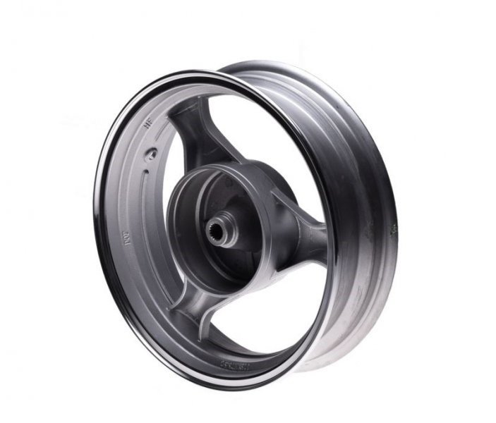 Obręcz koła 13x3,50 tył lj150-qt4 tarczowy srebrna