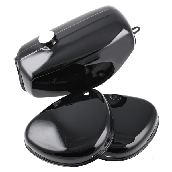 Zbiornik paliwa pokrywy boczne czarny premium Simson Enduro DPR Classic