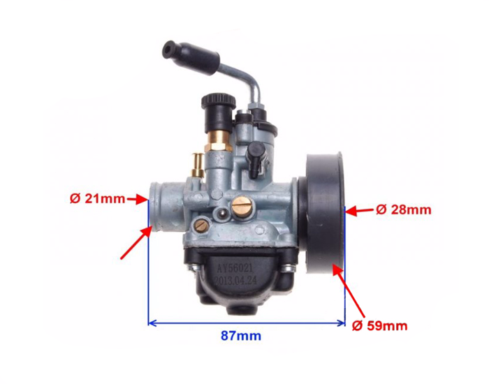 Gaźnik AM6 2T 21mm 6 dysz ssanie ręczne sherco am6