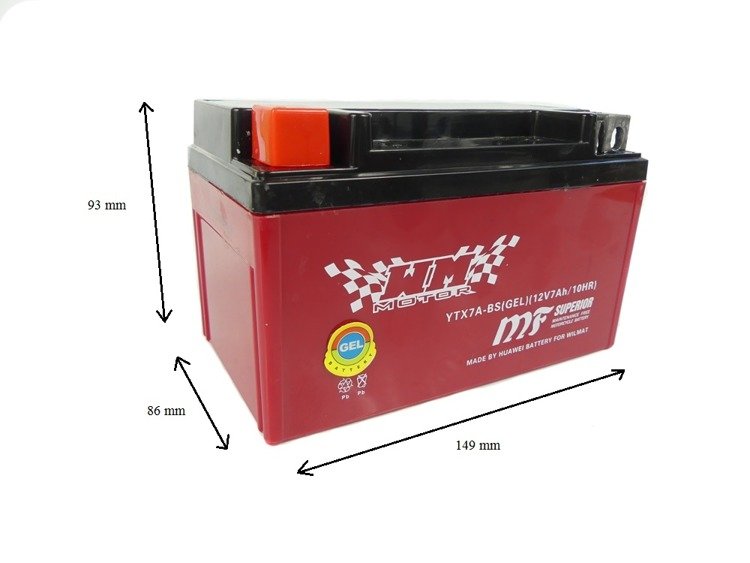 Akumulator wm ytx7a-bs żelowy 12v 7ah