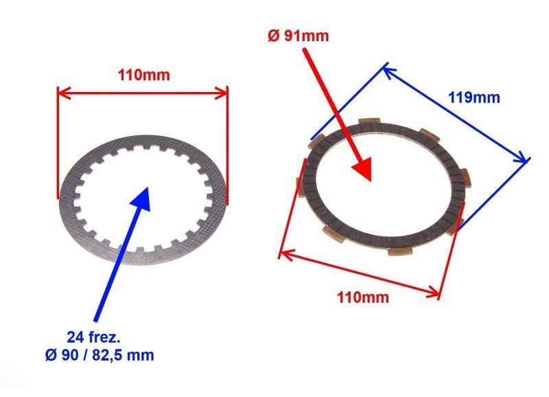 Tarcze sprzęgłowe przekładki bashan atv 200 250 