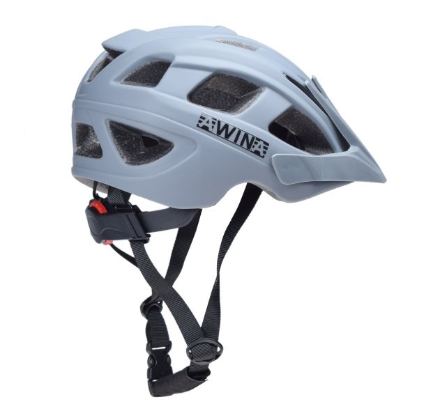 Kask rowerowy dziecięcy Awina by Moon szary rozmiar M 53cm - 56cm