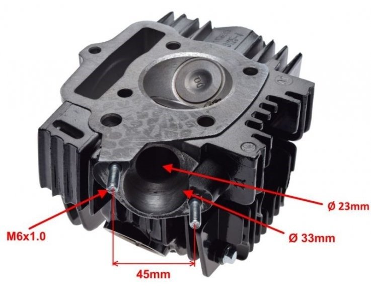 Głowica kompletna cylindra silnik 154fmi 125ccm