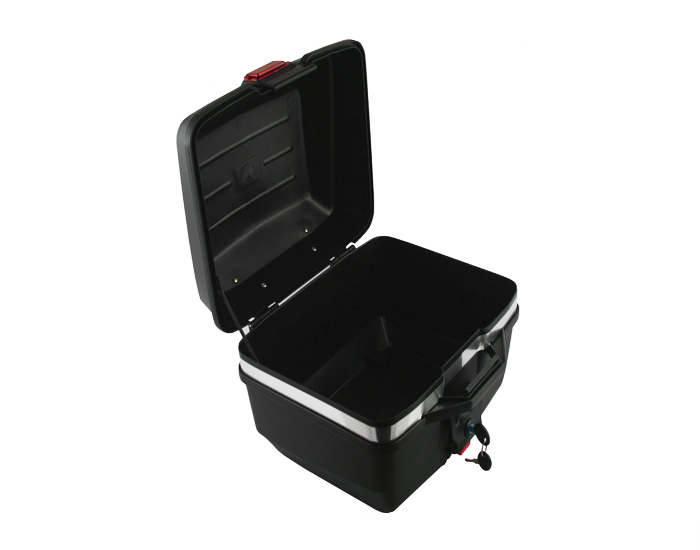 Kufer centralny na motocykl skuter motorower 24l z oparciem kluczyki płyta