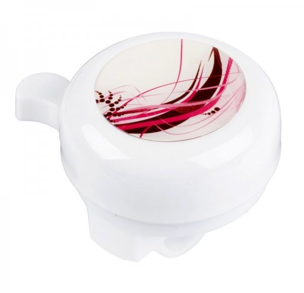 Dzwonek rowerowy biały 3d wzór damski / dziecięcy