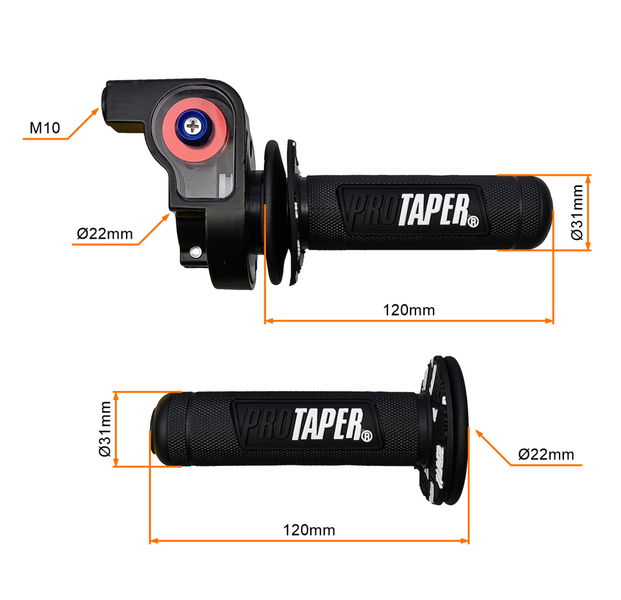 Manetki kierownicy z linką krótki rolgaz cross pitbike MRF Kayo Pitgang ASIX