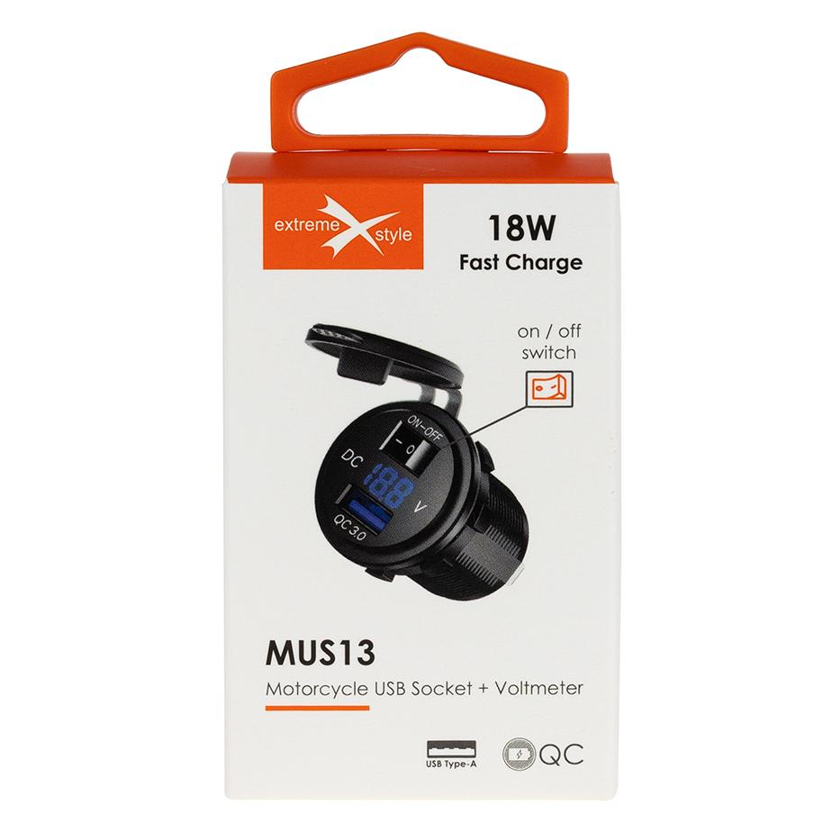 Motocyklowe samochodowe gniazdo zapalniczki ładowarka USB QC 3.0